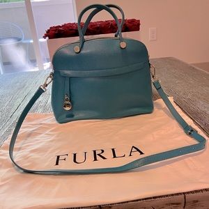 Furla Handbag Turquoise/Blue Medium